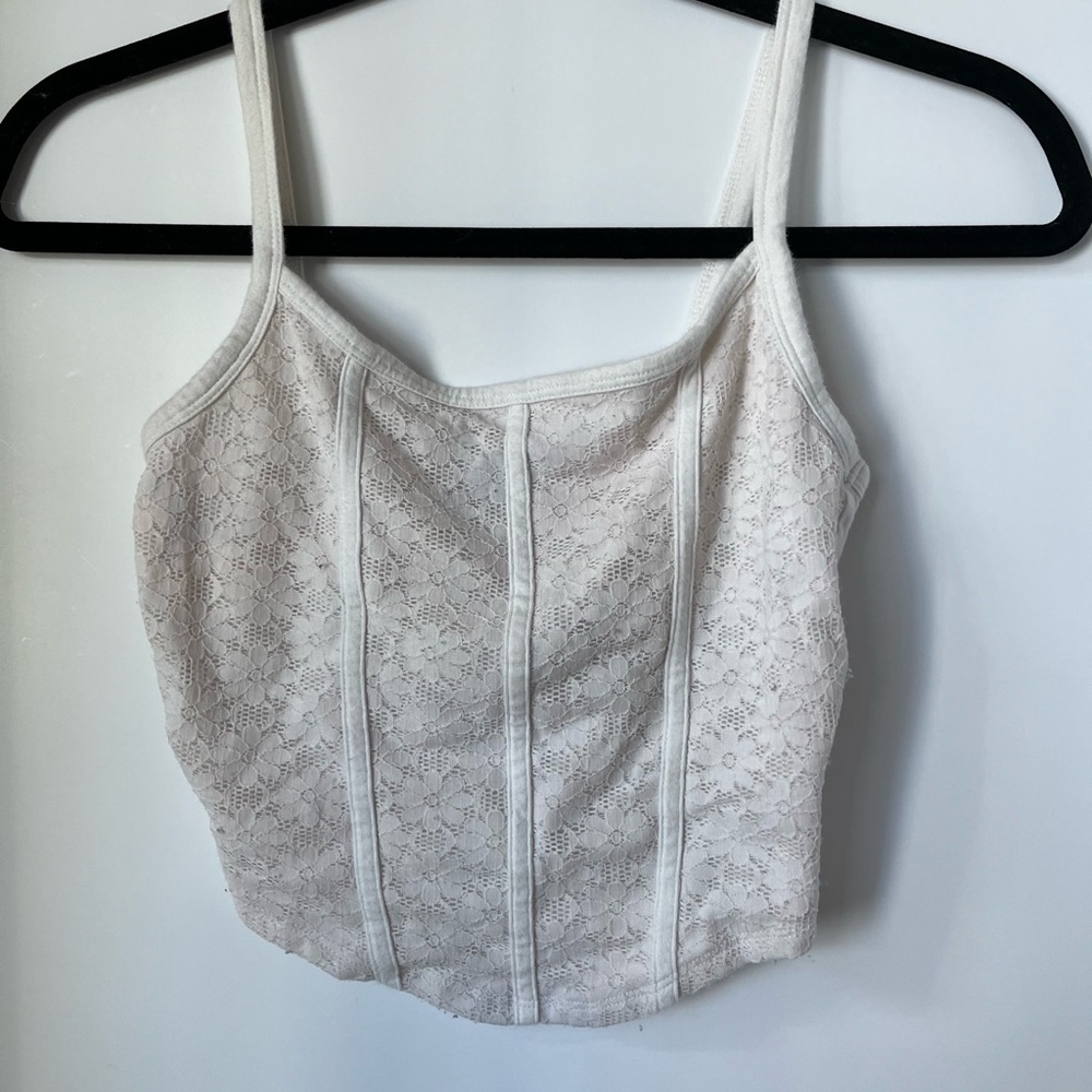 HOLLISTER LACE CORSET STYLE TANK